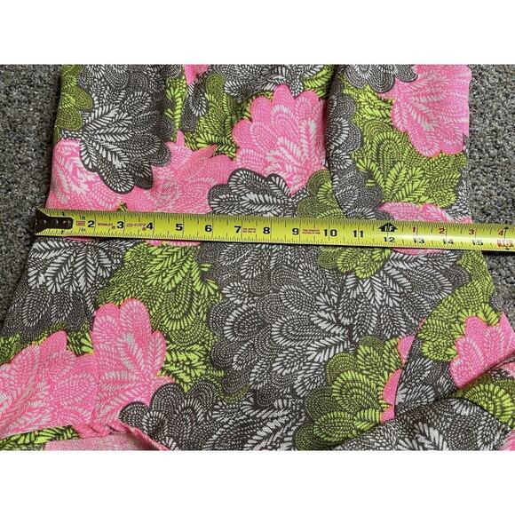 Akira Chicago Black Label Dress Neon Pink Green Floral Summer Tennis Size Medium - Picture 7 of 8